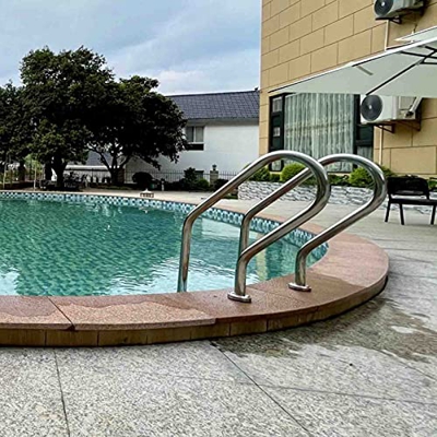 Sturdy Pool Safety Handrails Pool Handrails Swimming Pool Escalator Pool Thickened 304 Stainless Steel Pool Stairs Handrail Ladder Tread Pool Railing 
