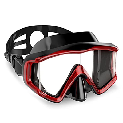 QHYXT Máscara de Buceo Equipo de esnórquel Niños Máscara de esnórquel para Adultos Gafas de Buceo Gafas de natación de Silicona con Cubierta de Nariz 