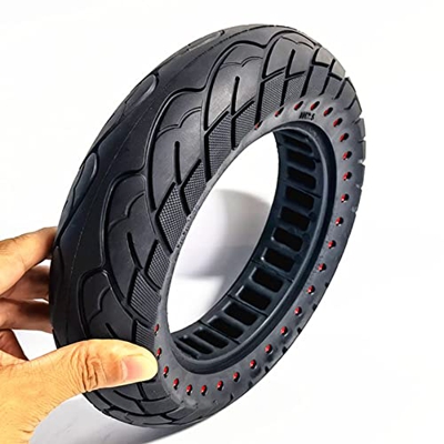Neumático de scooter eléctrico, neumático sólido hueco de doble panal de 10x2,5, accesorios de neumático de reemplazo delantero y trasero de absorción