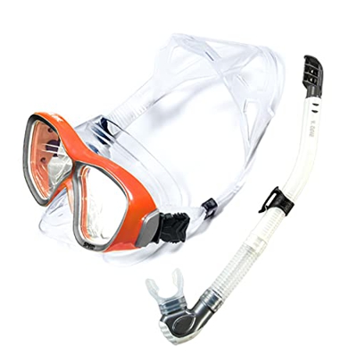 QHYXT Anti-Fog Scuba Diving Mask, Scuba Diving Panoramic Wide View, Easy Breathing and Professional Snorkeling Gear for Adults Swimming Snorkeling Div
