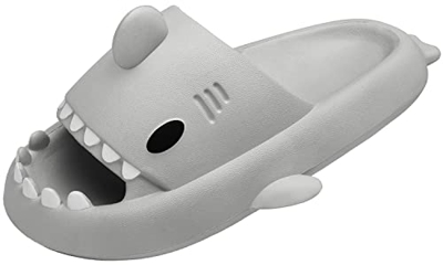 Pantuflas de Tiburón Verano para Mujer Hombre Zapatos de Baño Antideslizante Zapatillas de Ducha Sandalias de Playa y Piscina Shark Slides Slippers, G