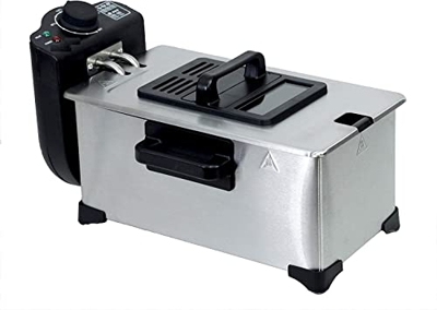 FREIDORA ELECTRICA 3,5 LITROS 2000W ACERO INOXIDABLE VENTANA EN TAPA INDICADOR LED