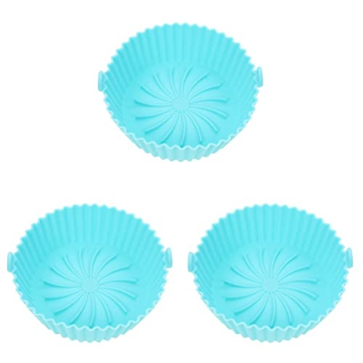 BESTonZON Ser de 3 Freidora de Aire Freidora de Aire de Silicona Revestimientos de Silicona Freidora de Aire de Silicona Olla de Silicona Olla 6. 3 Pu