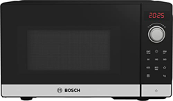 Bosch FFL023MS2 Serie 2 - Microondas (26 x 44 cm, 800 W, plato giratorio de 27 cm, bisagra de puerta izquierda, programación automática, asistencia de precio