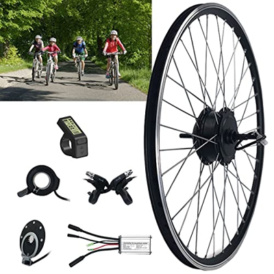 36V 48V 250W Bicicleta Eléctrica Kit Conversión a Prueba Agua Conjuntos Motor Rotativo Tracción Trasera Adecuado para Bicicleta Montaña 20 24 26 27.5 