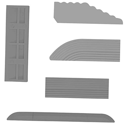 CUYUFIA Juego de 4 barras de umbral para el hogar sustituye a la alfombra de escalada para robot aspirador Ecovacs - blanco (color: gris)