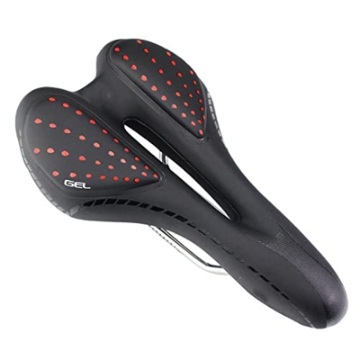 ZONIY Sillín De Bicicleta Cojín Hueco Transpirable PU Cuero Cómodo Gel Poliuretano A Prueba De Golpes Road MTB Bike Saddle Parts Asiento de Bicicleta 