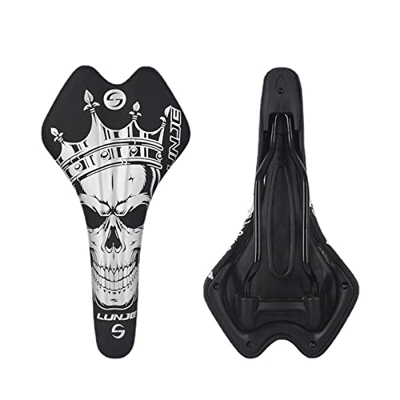 ZONIY Cojín Transpirable For Asiento De Bicicleta, Asiento De Cuero PU, Cojín Amortiguador For Bicicleta De Montaña, Accesorios For Bicicleta Asiento 