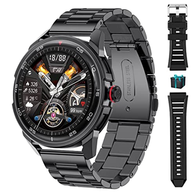 LIGE Smartwatch Reloj Inteligente Hombre,1.32''HD Pantalla Táctil Impermeable IP68 con 21 Modos de Deporte, Pulsómetro, Monitor de Sueño Calorías Cron