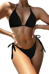 Rayson Bikini Mujer Traje de baño Conjunto Bikini brasileño Bikini Braga Alta Mujer Bikinis brasileños Tanga en oferta