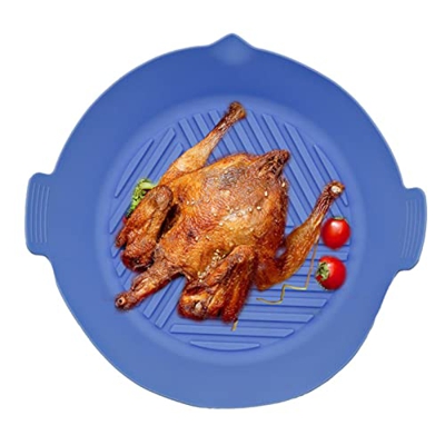 pinjing Cesta de Silicona para freidora de Aire, La Olla de la freidora de Aire reemplaza el Revestimiento de pergamino inflamable, Accesorios Reutili