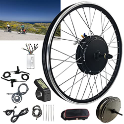 Kit de Conversión de Bicicleta Eléctrica, 36V 48V 500W 1000W 1500W Motor de Radios Sin Engranajes Sin Escobillas de Tracción Trasera, 20 24 26 27.5 28 características