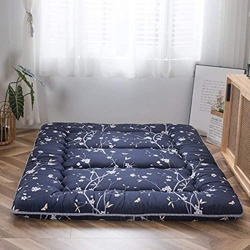 HMLOPX Colchón de Suelo de futón japonés, Cama de Dormir Extra Gruesa de más de 4 Pulgadas for el Suelo, colchón Enrollable, colchón de Invitados, col precio
