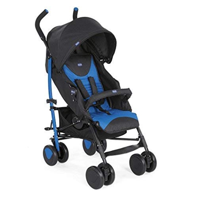 Chicco New Echo - Cochecito con barra de parachoques, color azul