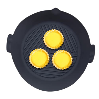 GOOLI Cesta de Silicona para freidora de Aire, ollas de freidora de Aire, Reemplazo del Papel de Revestimiento de pergamino inflamable, Reutilizable N