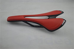ZONIY Súper Ligero 130g Bicicleta Carbono Hueco Sillín Cuero Sillín Bicicleta Asiento MTB Piezas De Carretera Asiento de Bicicleta (Color : Gules) en oferta