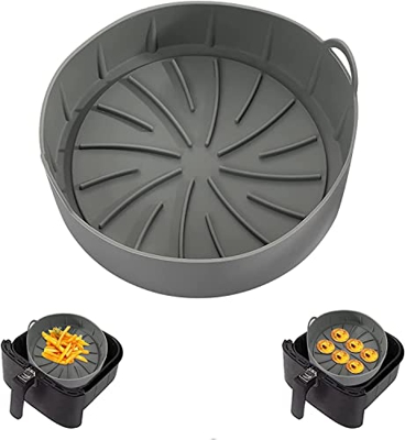 WAITLOVER Olla de silicona para freidora de aire, accesorios de freidora de aire antiadherente, reutilizable, repuesto para pergamino, forro de freido