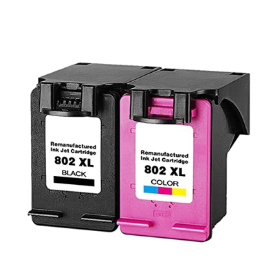BAQU Cartuchos De Tinta para HP 802xl Compatibles para Escritorio 1050 1011 1101 1102 1510 1511 2000 Impresoras 1 Pack