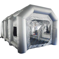 Cabina de pulverización portátil inflable 4 x 2,5 x 2,2 m, tela Oxford PVC para pintura de coche con ventana transparente para pintura y reparación de precio