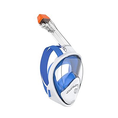 QHYXT Máscara de Buceo con esnórquel para niños, práctica de natación, Gafas de Gran Angular antivaho de Cara Completa, máscaras de Buceo