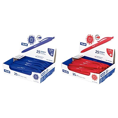 Milan 176510925 - Bolígrafo de punta redonda, 25 unidades + Bolígrafo de punta redonda, 25 unidades