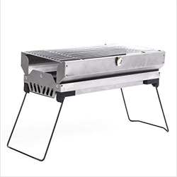 Parrilla de Barbacoa de Acero Inoxidable ahumador carbón Barbacoa Resistente Plegable con diseño de ventilación, portátil para jardín Familiar al Aire precio