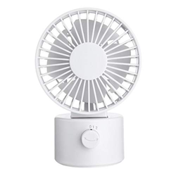 MYAMIA Ventilador Silencioso De Sobremesa Recargable USB De 2 Modos Y 2 Modos Velocidad del Viento Ventilador De Enfriamiento Oscilante - Blanco precio