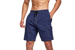 Tansozer Bañador Hombre Corto Bañadores Hombre Surferos Secado Rápido Pantalones Cortos Hombre Verano Shorts de Baño con Forro de Malla Azul Oscuro L en oferta