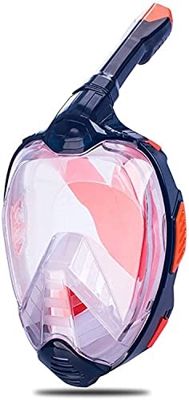 QHYXT Máscara de Buceo Snorkel Máscara de Buceo de Cara Completa Nuevo Anti Niebla con Montaje Submarino Vista Amplia Snorkel Máscara de natación para