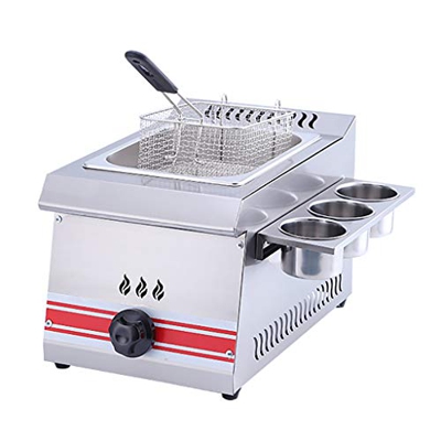Kidsinwe Freidora Comercial 10l/20l/30l Gas Frito Pollo Picado Máquina De Patatas Fritas Solo Utiliza Válvula De Baja Presión Simple/Doble/Tres Cilind