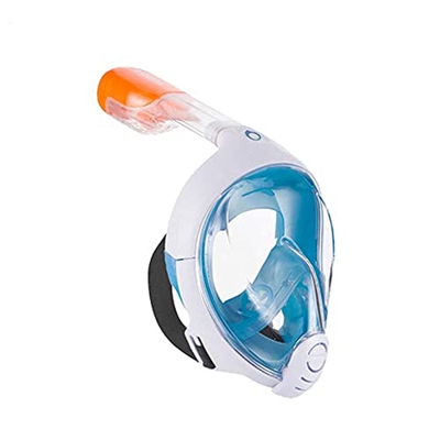 QHYXT Máscara de Buceo Máscara de Buceo con esnórquel de Cara Completa Vista de 180 ° Diseño panorámico Antivaho Antifugas con Correas Ajustables para