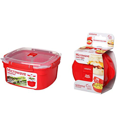 Sistema 1102 Recipiente para Microondas con Vapores, Medio, 2.4 litros, Color Rojo + Apta para Microondas Fácil De Huevos, 270 Ml, Cocinar Tortilla precio
