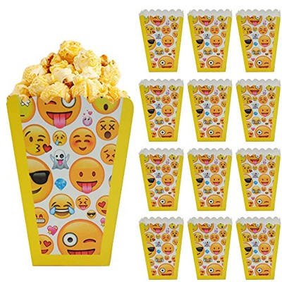 Meet-shop Caja de Palomitas de Maíz,Bolsas Bolsa de Palomitas 12 Piezas Caja de Fiesta de Palomitas Contenedor de Dulces para Los Bocados del Partido 