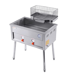 Kidsinwe Freidora Comercial de Gran Capacidad de 25 l, freidora a Gas, máquina de Patatas Fritas, Encendido controlado de Forma Independiente, Solo Ut en oferta