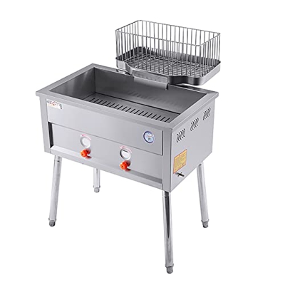Kidsinwe Freidora Comercial de Gran Capacidad de 25 l, freidora a Gas, máquina de Patatas Fritas, Encendido controlado de Forma Independiente, Solo Ut