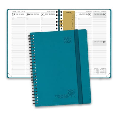 POPRUN Agenda 2022 2023 Semana Vista Vertical - Agenda Escolar 2022-2023 Semanal 16 Meses (Sep’22-Dic’23) con Tapa Blanda en Cuero Vegano y Papel Cert