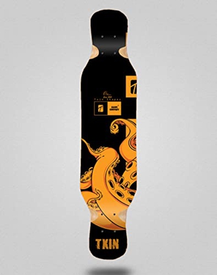 Txin Skateboard Longboard Deck Tabla 46x10 Octopus Orange