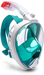 QHYXT Máscara de esnórquel de Cara Completa Gafas de Buceo-Máscara de esnórquel Gafas Hombres y Mujeres Adultos Esnórquel seco Completo Espejo antivah precio