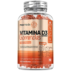 Vitamina D Niños 1000 UI - 120 Gominolas de Vitamina D3 - Delicioso Sabor a Naranja - 4 Meses de Suministro - Contribuye al Funcionamiento Normal del  en oferta