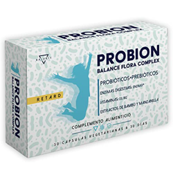PROBION® | Probioticos Intestinales | Probioticos y Prebioticos | 40 Mil Millones UFC | + Enzimas Digestivas + Vitaminas + Bambú y Manzanilla contra l características