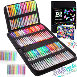 Paquete de 120 Bolígrafos de Gel con Purpurina, 60 Boligrafos Bonitos con 60 Recambios de Bolígrafos de Gel para Colorear Adultos y Dibujar Niños, Gar precio