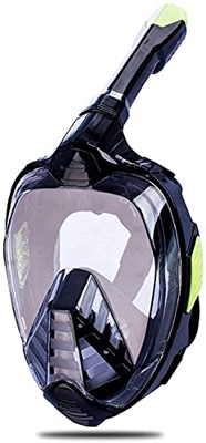 QHYXT máscara de Buceo Máscara de Snorkel Máscara de Buceo de Cara Completa Nueva antiniebla con Montaje Submarino Vista Amplia Máscara de natación de