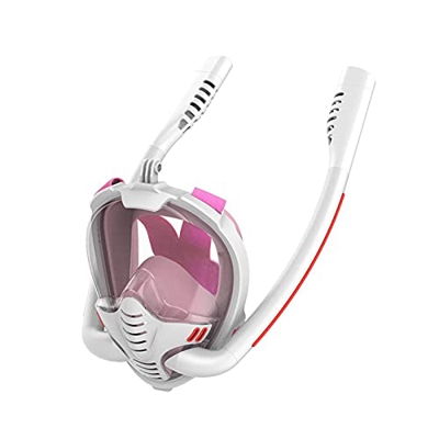 QHYXT Máscara de esnórquel Máscara de Buceo para Adultos Scuba Snorkel Doble Cara Completa Máscara de esnórquel antivaho Niño Natación Respirador Subm