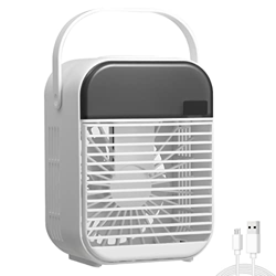 willkey Aire acondicionado portátil 3 W de vaporización de corriente USB enfriador de aire con 3 velocidades de bajo LED LED LED personal, ventilador  precio