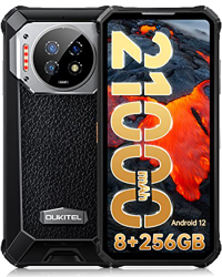 21000mAh OUKITEL WP19 Movil Resistente,8GB+256GB, 6.78" FHD+ 90Hz, Cámara 64MP+20MP(visión Nocturna),Carga Rápida de 33 W, Android 12 Movil Libre, 4G  precio
