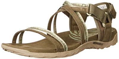 Merrell Terran 3 Cush Lattice, Sandalias Deportivas Mujer, Verde (Olive), 39 EU