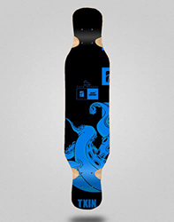 Txin Skateboard Longboard Deck Tabla 46x10 Octopus Blue en oferta