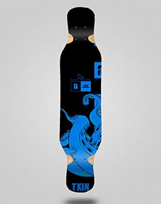 Txin Skateboard Longboard Deck Tabla 46x10 Octopus Blue