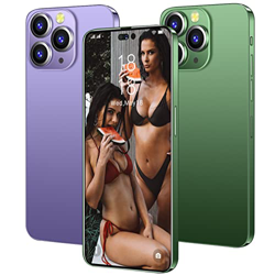 Roytil i14proMax 5G Smartphone 5800 mAh batería Dual SIM/GPS/Face ID Android 12 32MP Tres cámaras con AI,Purple,L en oferta