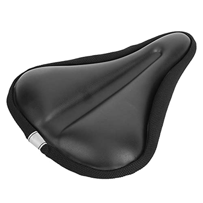 Janzoom Sillín de Bicicleta, Sillín de Bicicleta, Asiento de Bicicleta Plegable de Algodón Y Cuero PU para Adaptarse a Asientos de Bicicleta Estándar 